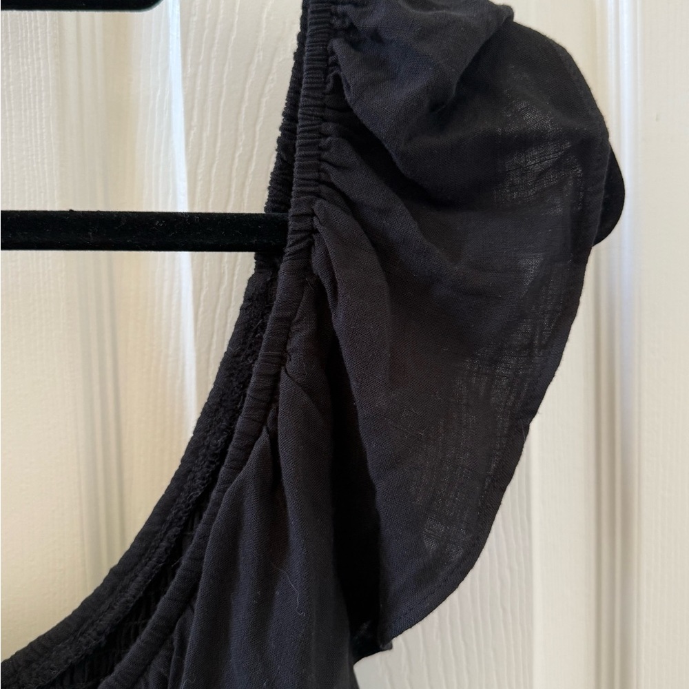 Ava & Viv Black Maxi Dress with Ruffle Detail - Picture 3 of 5